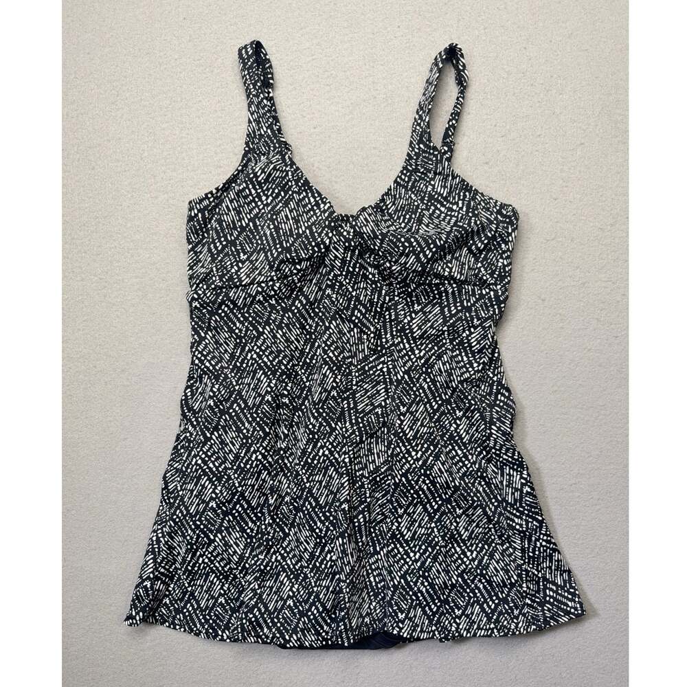 Swim Solutions Women's V-neck Tummy-Control Swim Dress, black 16 $112